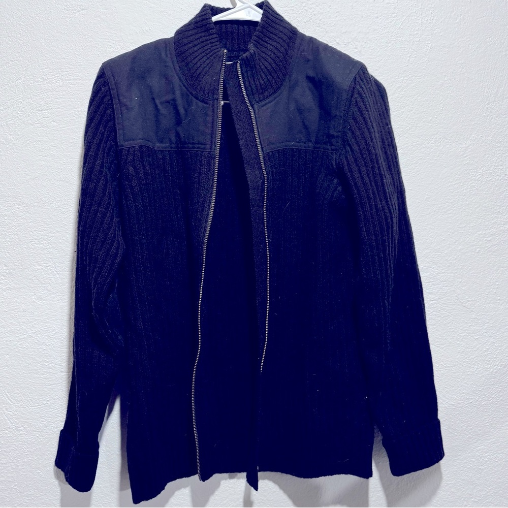 zip up sweater wool